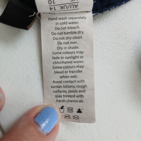 Niptuck Swimsuit Women 10 One Piece Sweetheart Neckline‎ Striped Ruched Nautical - Picture 7 of 12